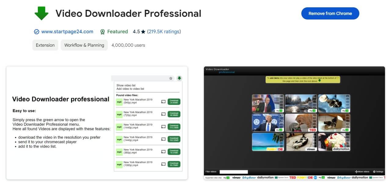 chrome extension video downloader