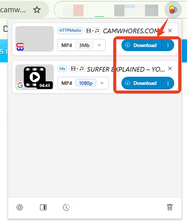 how to download camwhores video by chrome extension