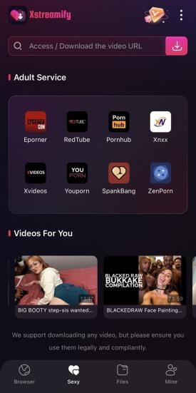 how to download redtube with xstreamify built-in browser