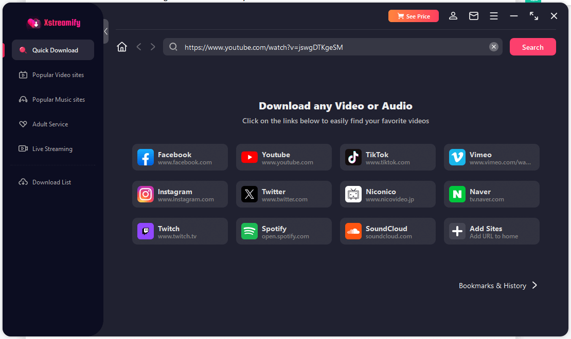 download videos with xstreamify video downloader