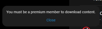 not allow to download videos motherless without premium